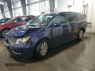 2015 Honda Odyssey EX z VIN 5FNRL5H44FB034438, wystawiony jako Copart lot #56762465 z przebiegiem 154 252 mil mil oraz Szkoda całkowita • Salvage title. Historia ofert i sprzedaży dostępna na DreamBid. Obrazek 1.