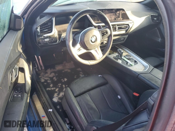 2021 BMW Z4 sDriveM40i with VIN WBAHF9C07MWX29534, listed as a Copart auction lot 73857274 with 0 mi miles and Salvage Title. Bid and sale history available at carsss.com. Image 8.