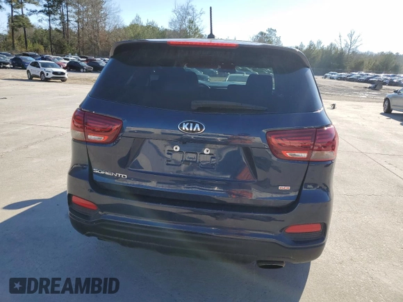 2019 Kia Sorento LX with VIN 5XYPG4A32KG507991, listed as a Copart auction lot 43658875 with 106,383 mi miles and Salvage Title. Bid and sale history available at carsss.com. Image 6.