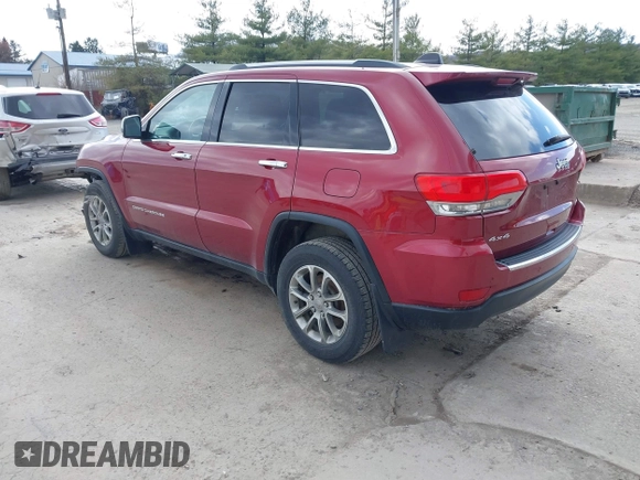 2015 Jeep Grand Cherokee Limited with VIN 1C4RJFBG3FC159426, listed as a IAAI auction lot 41848001 with 135,311 mi miles. Bid and sale history available at carsss.com. Image 3.