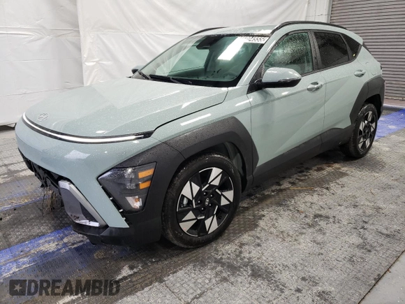 2025 Hyundai Kona SEL with VIN KM8HB3AB4SU239802, listed as a Copart auction lot 45204555 with 1,509 mi miles and Clean Title. Bid and sale history available at carsss.com. Image 1.