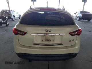2015 Infiniti QX70 with VIN JN8CS1MU5FM381036, listed as a Copart auction lot 54107975 with Not Provided miles and Salvage Title. Bid and sale history available at DreamBid. Image 6.