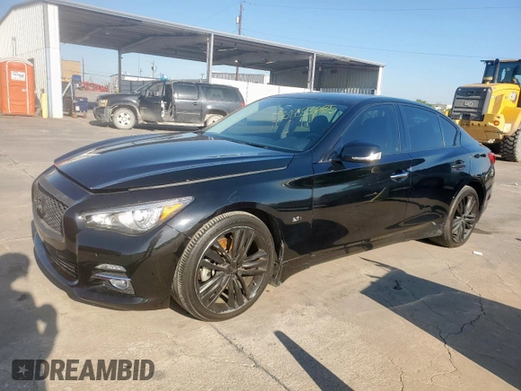 2015 Infiniti Q50 with VIN JN1BV7AR0FM414691, listed as a Copart auction lot 51783685 with 69,859 mi miles and Salvage Title. Bid and sale history available at DreamBid. Image 1.