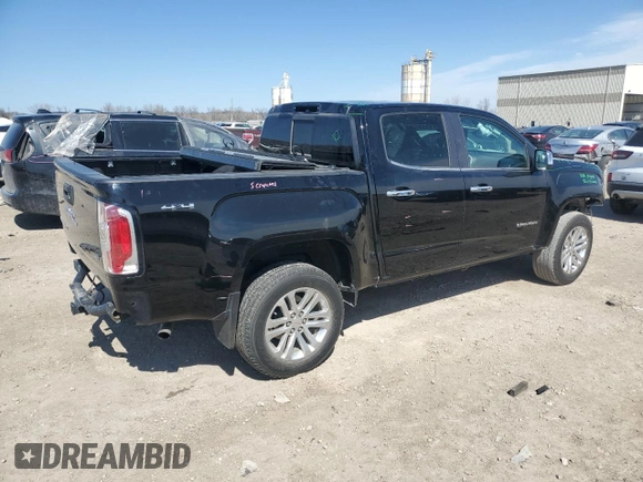 2018 GMC Canyon 4WD SLT with VIN 1GTG6DEN9J1216871, listed as a Copart auction lot 50034345 with 64,868 mi miles and Salvage Title. Bid and sale history available at carsss.com. Image 3.