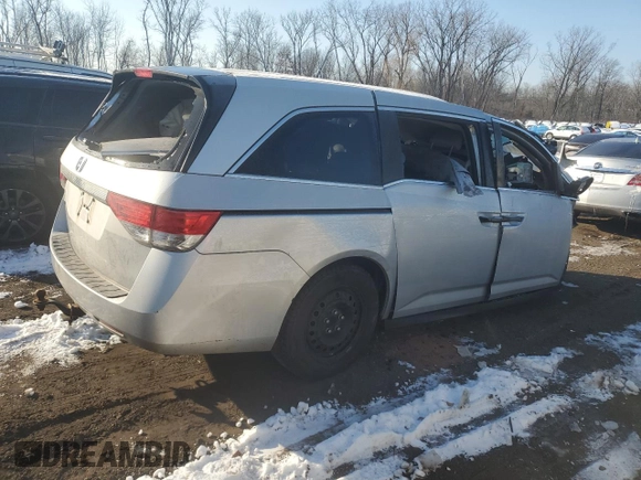 2014 Honda Odyssey LX with VIN 5FNRL5H23EB024660, listed as a Copart auction lot 41868745 with Not Provided miles and Salvage Title. Bid and sale history available at DreamBid. Image 3.