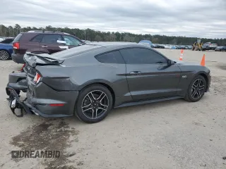 2018 Ford Mustang GT with VIN 1FA6P8CF8J5184795, listed as a Copart auction lot 45882485 with 96,733 mi miles and Salvage title. Bid and sale history available at DreamBid. Image 3.