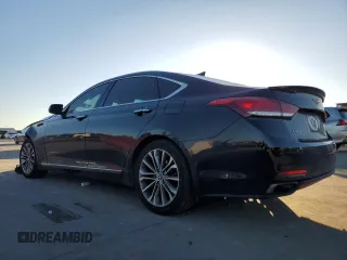 2017 Genesis G80 3.8L with VIN KMHGN4JE4HU192928, listed as a Copart auction lot 81608974 with 93,032 mi miles and Salvage Title. Bid and sale history available at DreamBid. Image 2.