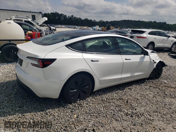 2025 Tesla Model 3 Long Range with VIN 5YJ3E1EA3SF889774, listed as a Copart auction lot 57493425 with 5,167 mi miles and Salvage title. Bid and sale history available at DreamBid. Image 3.