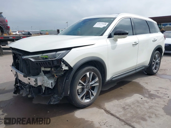 2023 Infiniti QX60 Luxe with VIN 5N1DL1FS0PC356315, listed as a IAAI auction lot 42177668 with 30,690 mi miles and . Bid and sale history available at DreamBid. Image 19.