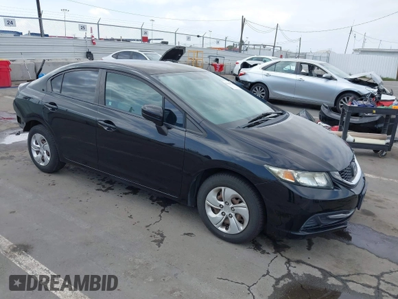 2014 Honda Civic Sedan LX with VIN 19XFB2F57EE253852, listed as a IAAI auction lot 42115504 with 83,599 mi miles. Bid and sale history available at carsss.com. Image 1.