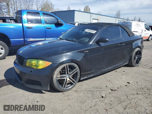 2008 BMW 1 Series 135i with VIN WBAUN93548VK39755, listed as a Copart auction lot 50836015 with Not Provided miles and Clean Title. Bid and sale history available at carsss.com. Image 1.