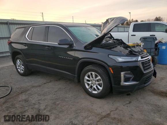 2023 Chevrolet Traverse LS with VIN 1GNERFKW6PJ302596, listed as a Copart auction lot 48978035 with Not Provided miles and Salvage Title. Bid and sale history available at DreamBid. Image 4.
