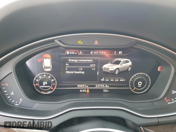 2018 Audi Q5 Premium with VIN WA1ANAFYXJ2228483, listed as a Copart auction lot 53112005 with 45,651 mi miles and Salvage Title. Bid and sale history available at DreamBid. Image 9.