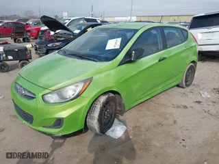 2014 Hyundai Accent GS with VIN KMHCT5AE8EU164507, listed as a IAAI auction lot 41540324 with 216,144 mi miles. Bid and sale history available at carsss.com. Image 2.
