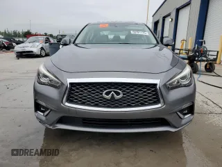 2018 Infiniti Q50 Luxe with VIN JN1EV7AP7JM366935, listed as a Copart auction lot 59781175 with 35,905 mi miles and Salvage title. Bid and sale history available at DreamBid. Image 5.