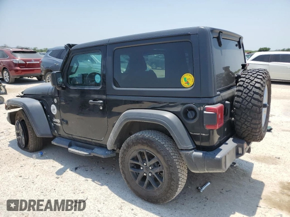 2020 Jeep Wrangler Sport with VIN 1C4GJXAGXLW237080, listed as a Copart auction lot 57769704 with 144,137 mi miles and Salvage title. Bid and sale history available at DreamBid. Image 2.