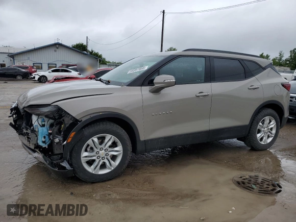 2021 Chevrolet Blazer LT with VIN 3GNKBHRS9MS532455, listed as a Copart auction lot 59397855 with Not provided miles and Salvage title. Bid and sale history available at DreamBid. Image 1.
