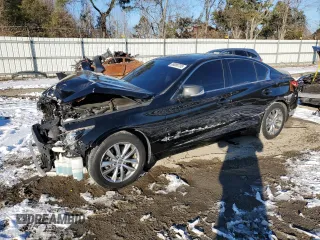 2017 Infiniti Q50 2.0t with VIN JN1CV7AP7HM642614, listed as a Copart auction lot 89080735 with 88,504 mi miles and Salvage Title. Bid and sale history available at carsss.com. Image 1.