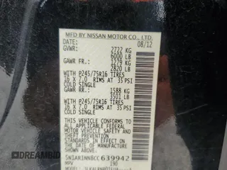 2012 Nissan Pathfinder S z VIN 5N1AR1NN8CC639942, wystawiony jako Copart lot #44321975 z przebiegiem 149 015 mil mil oraz Czysty tytuł • Clean title. Historia ofert i sprzedaży dostępna na DreamBid. Obrazek 13.