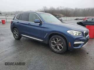 2021 BMW X3 xDrive30i with VIN 5UXTY5C01M9H12745, listed as a Copart auction lot 84824444 with 46,618 mi miles and Salvage Title. Bid and sale history available at DreamBid. Image 4.