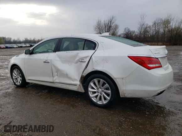 2016 Buick LaCrosse Leather with VIN 1G4GB5G32GF170692, listed as a Copart auction lot 50130155 with 109,576 mi miles and Salvage Title. Bid and sale history available at carsss.com. Image 2.