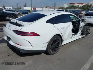 2022 Mercedes-Benz AMG GT with VIN W1K7X5KB9NA052756, listed as a IAAI auction lot 41592971 with 21,418 mi miles. Bid and sale history available at carsss.com. Image 4.