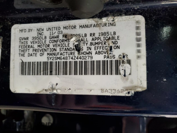 2004 Pontiac Vibe z VIN 5Y2SM64874Z440279, wystawiony jako Copart lot #44702865 z przebiegiem 126 335 mil mil oraz Szkoda całkowita • Salvage title. Historia ofert i sprzedaży dostępna na DreamBid. Obrazek 13.