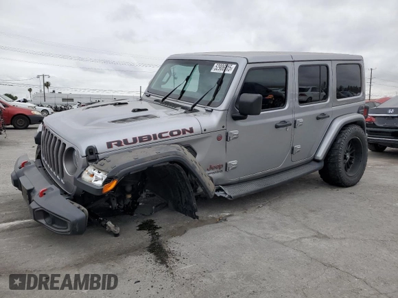 2018 Jeep Wrangler Unlimited Rubicon z VIN 1C4HJXFG9JW237646, wystawiony jako Copart lot #52906915 z przebiegiem 43 667 mil mil oraz Szkoda całkowita • Salvage title. Historia ofert i sprzedaży dostępna na DreamBid. Obrazek 1.