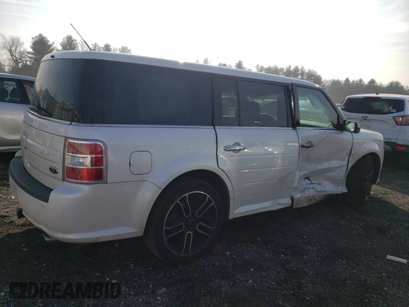2015 Ford Flex SEL with VIN 2FMGK5C89FBA07815, listed as a Copart auction lot 86579514 with 150,585 mi miles and Salvage Title. Bid and sale history available at carsss.com. Image 3.
