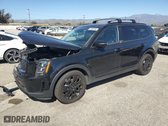 2022 Kia Telluride SX with VIN 5XYP5DHC0NG242472, listed as a Copart auction lot 43958185 with 57,604 mi miles and Salvage title. Bid and sale history available at DreamBid. Image 1.