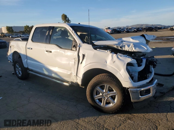 2024 Ford F-150 XLT with VIN 1FTFW3L89RKE36083, listed as a Copart auction lot 87290634 with 15,667 mi miles and Salvage Title. Bid and sale history available at carsss.com. Image 4.