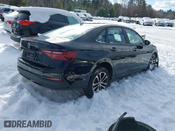 2024 Volkswagen Jetta Sport with VIN 3VWBM7BU4RM036559, listed as a IAAI auction lot 41513841 with 19,628 mi miles and . Bid and sale history available at DreamBid. Image 4.