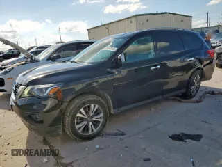 2019 Nissan Pathfinder SV z VIN 5N1DR2MN4KC592962, wystawiony jako Copart lot #55886315 z przebiegiem 125 905 mil mil oraz Szkoda całkowita • Salvage title. Historia ofert i sprzedaży dostępna na DreamBid. Obrazek 1.