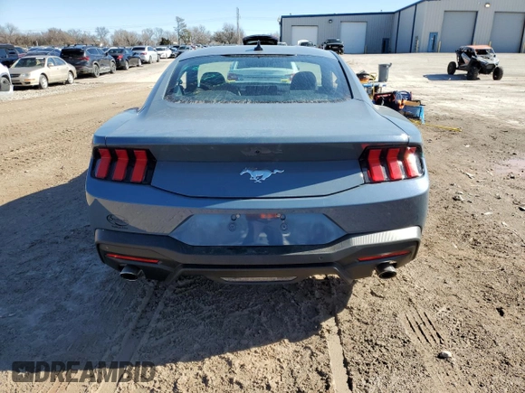 2025 Ford Mustang EcoBoost with VIN 1FA6P8TH5S5103934, listed as a Copart auction lot 43240215 with 121 mi miles and Salvage Title. Bid and sale history available at carsss.com. Image 6.