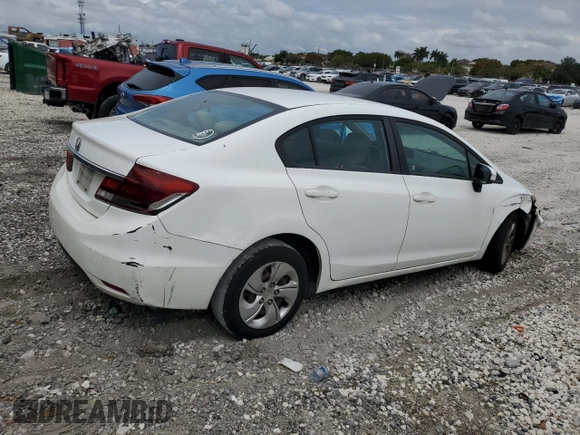 2014 Honda Civic Sedan LX with VIN 19XFB2F57EE026368, listed as a Copart auction lot 52794215 with 146,377 mi miles and Salvage Title. Bid and sale history available at carsss.com. Image 3.