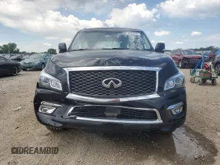 2017 Infiniti QX80 with VIN JN8AZ2NE7H9154114, listed as a Copart auction lot 58202525 with 155,750 mi miles and Salvage title. Bid and sale history available at DreamBid. Image 5.