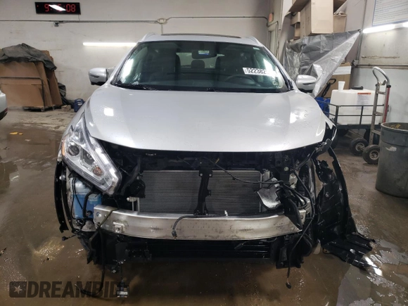 2017 Nissan Murano SL with VIN 5N1AZ2MH9HN174536, listed as a Copart auction lot 52238205 with 39,670 mi miles and Salvage Title. Bid and sale history available at carsss.com. Image 5.