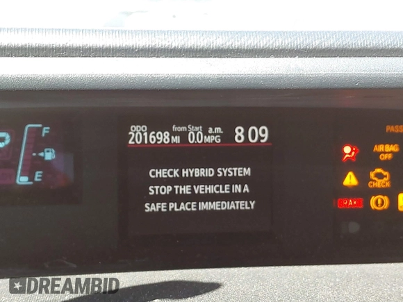 2014 Toyota Prius One with VIN JTDKDTB32E1068209, listed as a IAAI auction lot 41840919 with 201,698 mi miles and . Bid and sale history available at DreamBid. Image 15.