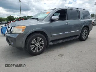 2015 Nissan Armada SV z VIN 5N1BA0ND1FN613558, wystawiony jako Copart lot #56204725 z przebiegiem 121 129 mil mil oraz Czysty tytuł • Clean title. Historia ofert i sprzedaży dostępna na DreamBid. Obrazek 1.