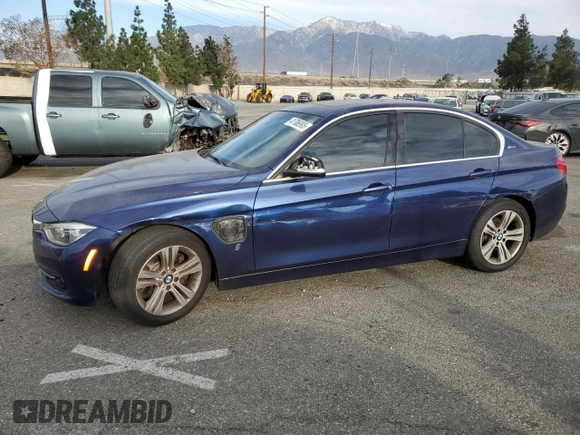 2017 BMW 3 Series 330e iPerformance with VIN WBA8E1C31HA030000, listed as a Copart auction lot 41706995 with 93,213 mi miles and Salvage Title. Bid and sale history available at carsss.com. Image 1.