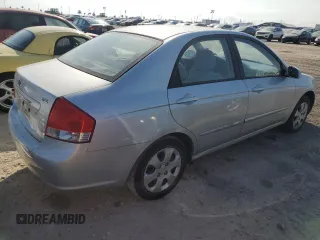 2009 Kia Spectra EX with VIN KNAFE221X95631249, listed as a Copart auction lot 75119304 with 193,338 mi miles and Salvage Title. Bid and sale history available at carsss.com. Image 3.
