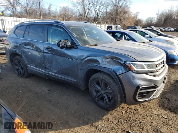 2022 Volkswagen Atlas 3.6L V6 SEL R-Line with VIN 1V2AR2CA1NC517564, listed as a Copart auction lot 88488245 with 80,121 mi miles and Salvage Title. Bid and sale history available at carsss.com. Image 4.