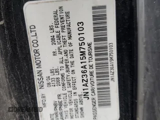 2005 Nissan 350Z Touring with VIN JN1AZ36A15M750103, listed as a Copart auction lot 44375825 with 184,550 mi miles and Salvage title. Bid and sale history available at DreamBid. Image 12.