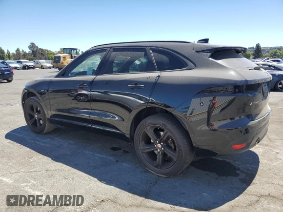 2018 Jaguar F-Pace 30t R-Sport with VIN SADCL2GX4JA329965, listed as a Copart auction lot 67172964 with 87,060 mi miles and Salvage title. Bid and sale history available at DreamBid. Image 2.