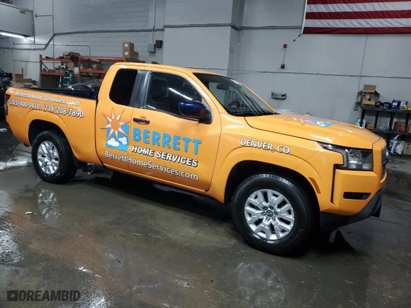 2023 Nissan Frontier S with VIN 1N6ED1CL0PN648406, listed as a Copart auction lot 45316955 with 25,893 mi miles and Salvage Title. Bid and sale history available at carsss.com. Image 4.