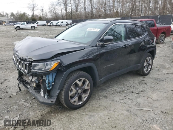 2021 Jeep Compass Limited z VIN 3C4NJDCB3MT593322, wystawiony jako Copart lot #45524575 z przebiegiem 43 105 mil mil oraz Szkoda całkowita • Salvage title. Historia ofert i sprzedaży dostępna na DreamBid. Obrazek 1.
