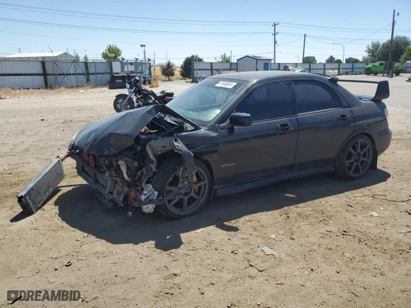 2007 Subaru Impreza Sedan WRX STI with VIN JF1GD76697L525791, listed as a Copart auction lot 61945654 with 105,074 mi miles and Salvage Title. Bid and sale history available at carsss.com. Image 1.