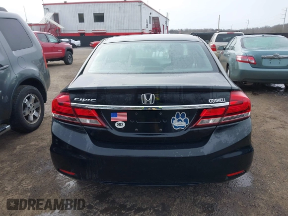 2014 Honda Civic Sedan LX with VIN 2HGFB2F58EH508904, listed as a IAAI auction lot 41522164 with 109,111 mi miles. Bid and sale history available at carsss.com. Image 16.