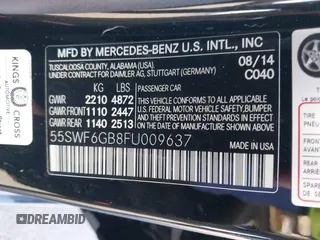 2015 Mercedes-Benz C-Class C 400 with VIN 55SWF6GB8FU009637, listed as a IAAI auction lot 41371322 with 77,248 mi miles. Bid and sale history available at carsss.com. Image 9.