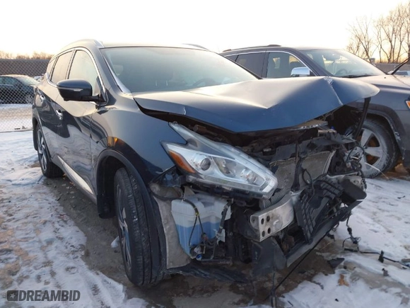 2015 Nissan Murano Platinum with VIN 5N1AZ2MH8FN240782, listed as a IAAI auction lot 41363946 with 90,545 mi miles. Bid and sale history available at carsss.com. Image 1.